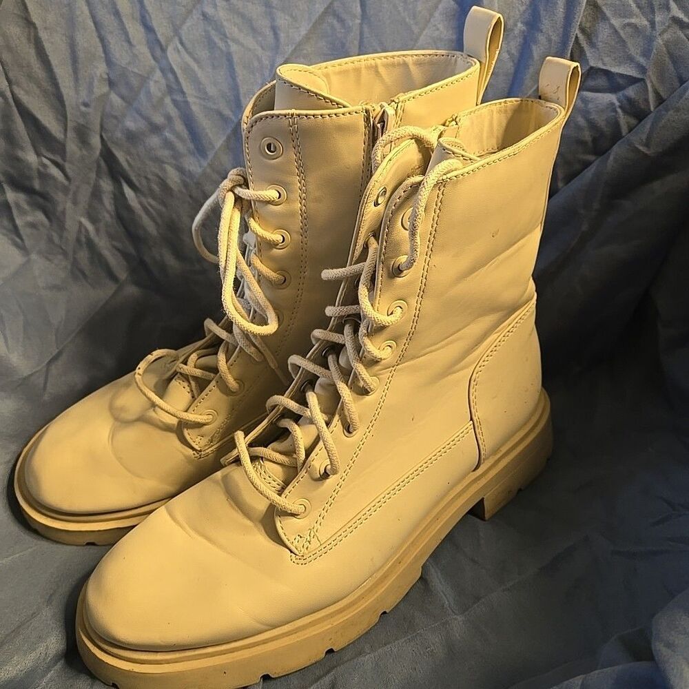 No Boundaries Womens Combat Boots Sz 11 Tan Casual Outdoor Hiking Desertcore